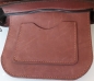Preview: Damenhandtasche im Retro-Style (Satteltasche) aus fein gegerbten Leder rotbraun